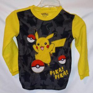Boys Poke'mon Pikachu size 6/7 Pajama Lounge Lot of 2 Shirts